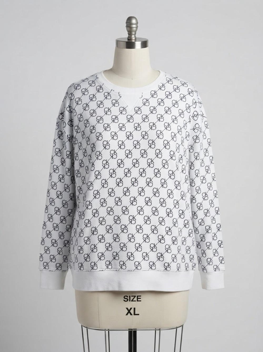 CALVIN KLEIN All-Over Logo Crewneck Sweatshirt